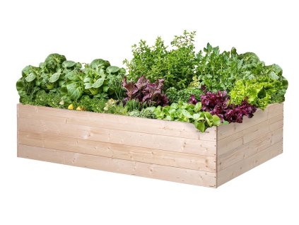 Verhoogd houten bloembed 160 x 100 x 40 cm