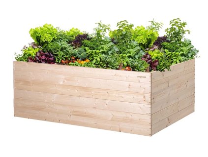 Verhoogd houten bloembed 160 x 100 x 60 cm
