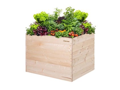 Verhoogd houten bloembed 80 x 60 x 60 cm