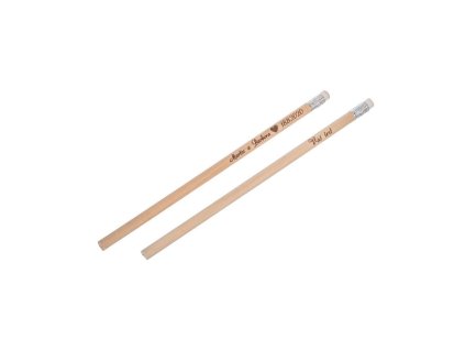 Rond potlood met tekst