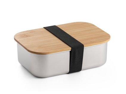 Rvs pot met bamboe deksel - 800 ml