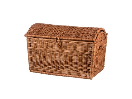 Rieten kist met deksel naturel groot - piraat