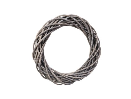 Rieten krans grijs 35 cm