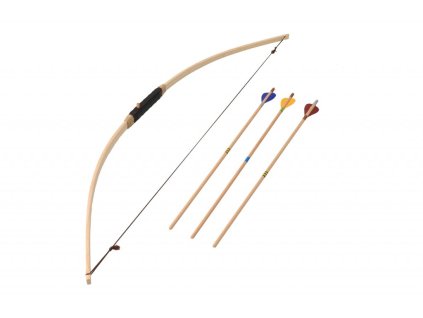 Houten boog en pijlen naturel