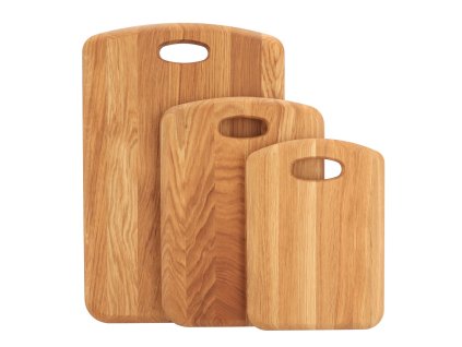 Premium eikenhouten snijplankenset 3 stuks
