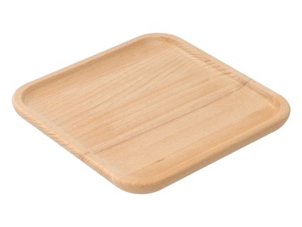 Stijlvol vierkant houten dienblad