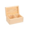 Houten theedoos (2 vakken)