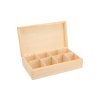 Houten theedoos (8 vakken)