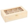 Houten doos met glas – 8 vakken