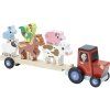 3564 2 drevena nasazovacka traktor se zviratky
