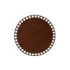 Houten bodem/deksel voor mandje – rond notenhout