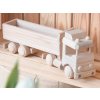 Houten vrachtwagen met aanhanger