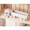 Houten vrachtwagen met aanhanger