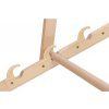 Houten tuinligstoel met drankhouder - grijs
