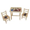 Houten kindertafel met stoelen - Molletje