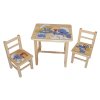 Houten kindertafel met stoelen - Smurfen