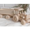 Houten tractor met aanhanger