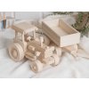 Houten tractor met aanhanger