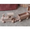 Houten trein met wagons