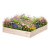 Verhoogd houten bloembed 120 x 120 x 20 cm