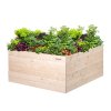 Verhoogd houten bloembed 120 x 120 x 60 cm