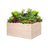 Verhoogd houten bloembed 120 x 80 x 60 cm
