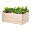 Verhoogd houten bloembed 140 x 80 x 60 cm