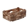 Gebrande houten kist 34 x 20 x 14 cm