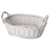 Rieten rijsmandje wit