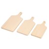 Set van houten snijplanken met handvat 3 stuks