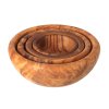 Set van kleine olijfhouten kommen - 4 stuks