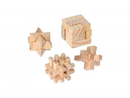 Lesene miselne igre komplet - 4 kos