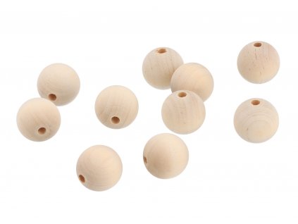 Lesene perlice za izdelovanje 2,5 cm - 10 kos