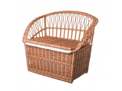 Pletena klop s prostorom za shranjevanje velika