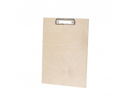 Lesena pisalna podloga s sponko A4