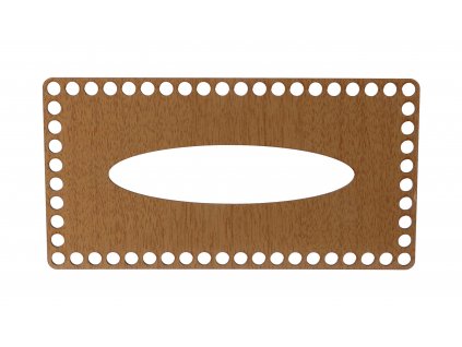 Dřevěné víko na kapesníky - obdélník dub (Izberite različico 21x10 cm)