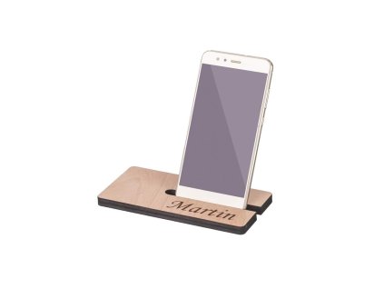 Leseno stojalo za mobilni telefon z imenom