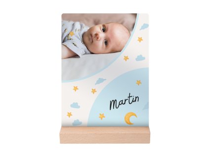 Fotografija dojenčka na akrilnem steklu s stojalom - deček