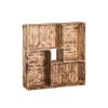 Leseni ožgani zaboji knjižna omara 100 x 100 x 24 cm