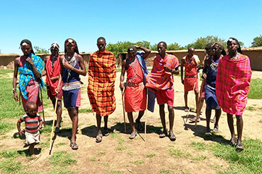 Tradiční masajská vesnice