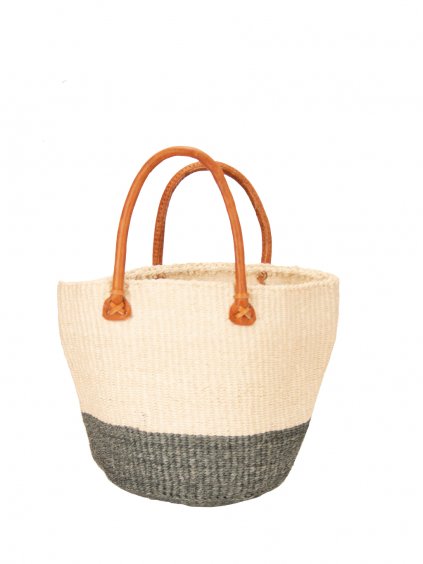 Malá pletená taška šedá Sisal