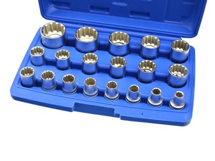 Sada dvanáctihranných ořechů SPLINE 8-32mm 1/2" 19ks