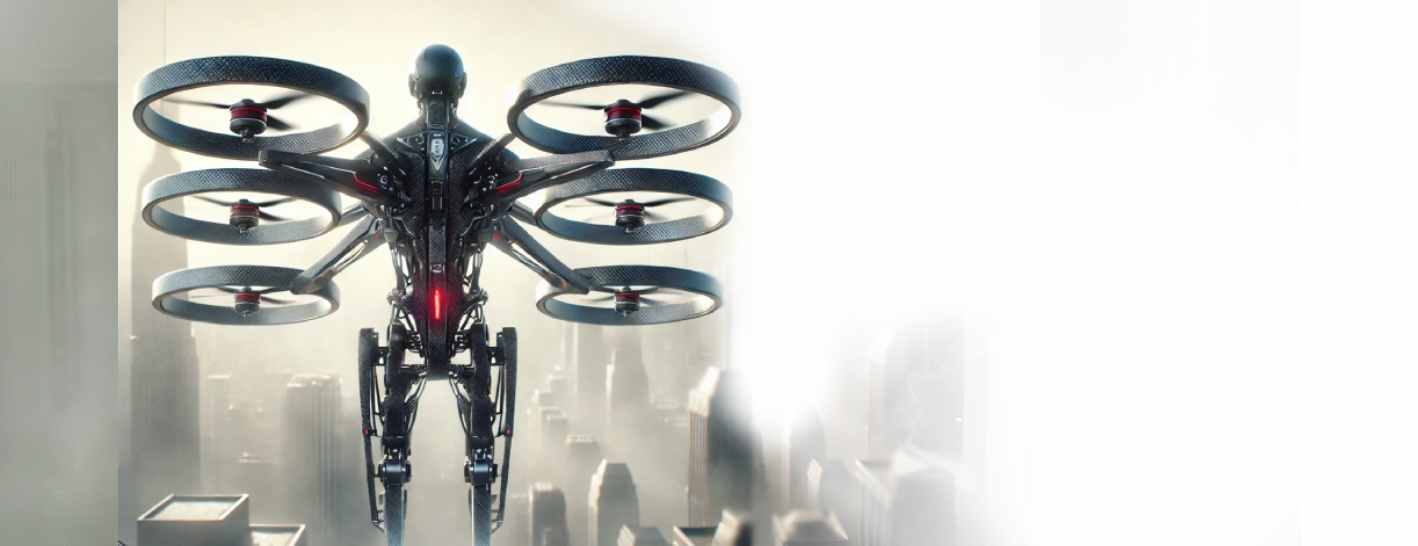 Futuristický dron z karbonu