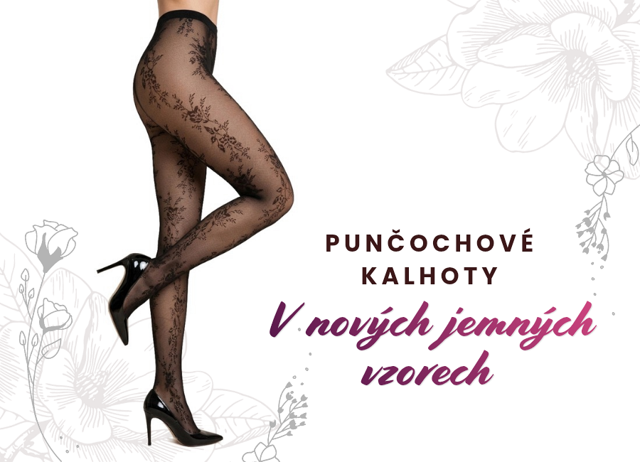 Vzorované punčochové kalhoty