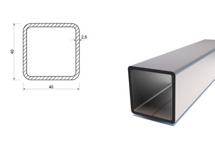 Vierkantrohr 40x40x2,5