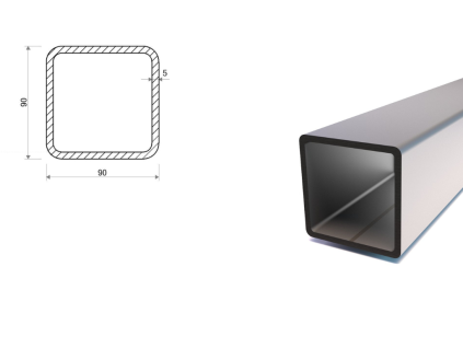 Vierkantrohr 90x90x5 (S355)