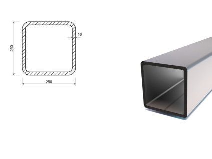Vierkantrohr 250x250x16 (S355)