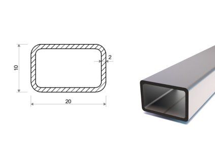 Rechteckrohr 20x10x2