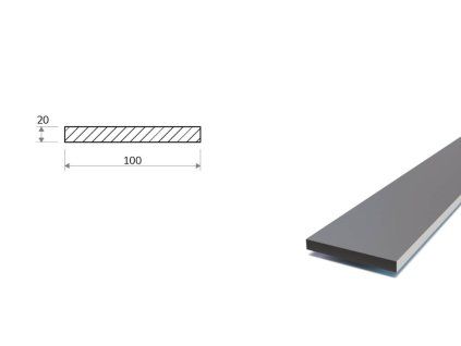 Flachstahl 100x20 mm (S355)