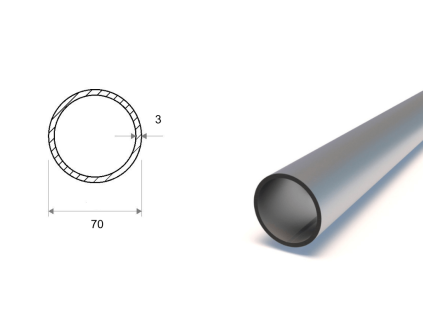 Stahlrohr 70x3 mm